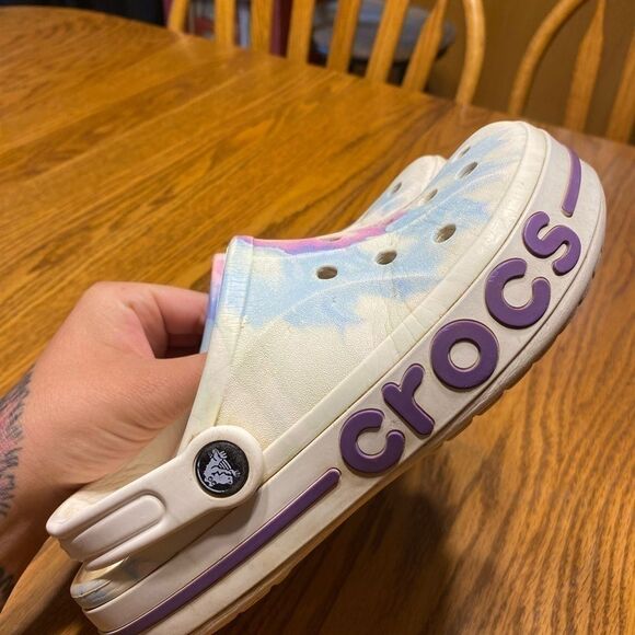 Crocs Bayaband Tie Dye Clogs Slip On women’s 6 - Picture 2 of 9